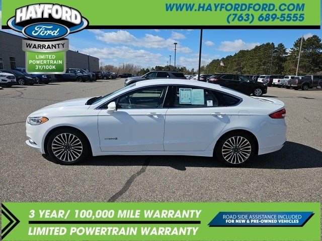 Used 2018 Ford Fusion Hybrid Titanium with VIN 3FA6P0RUXJR120472 for sale in Isanti, Minnesota