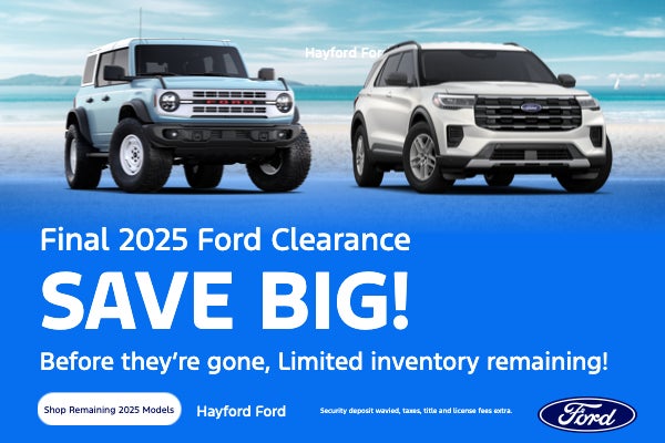 Final 2025 Ford Clearance